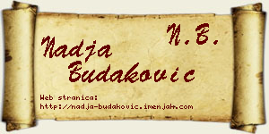 Nadja Budaković vizit kartica